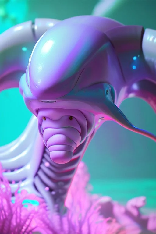 oceanic Alien,full of details, smooth，soft light, light effect，vaporwave colorful, concept art, smooth, extremely sharp detail, finely tuned detail, ultra high definition, 8 k, unreal engine 5, ultra sharp focus