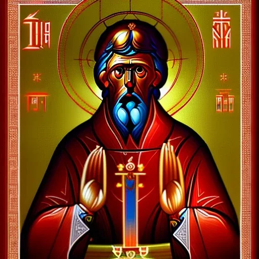 Russian Orthodox icon Yoda jedi master