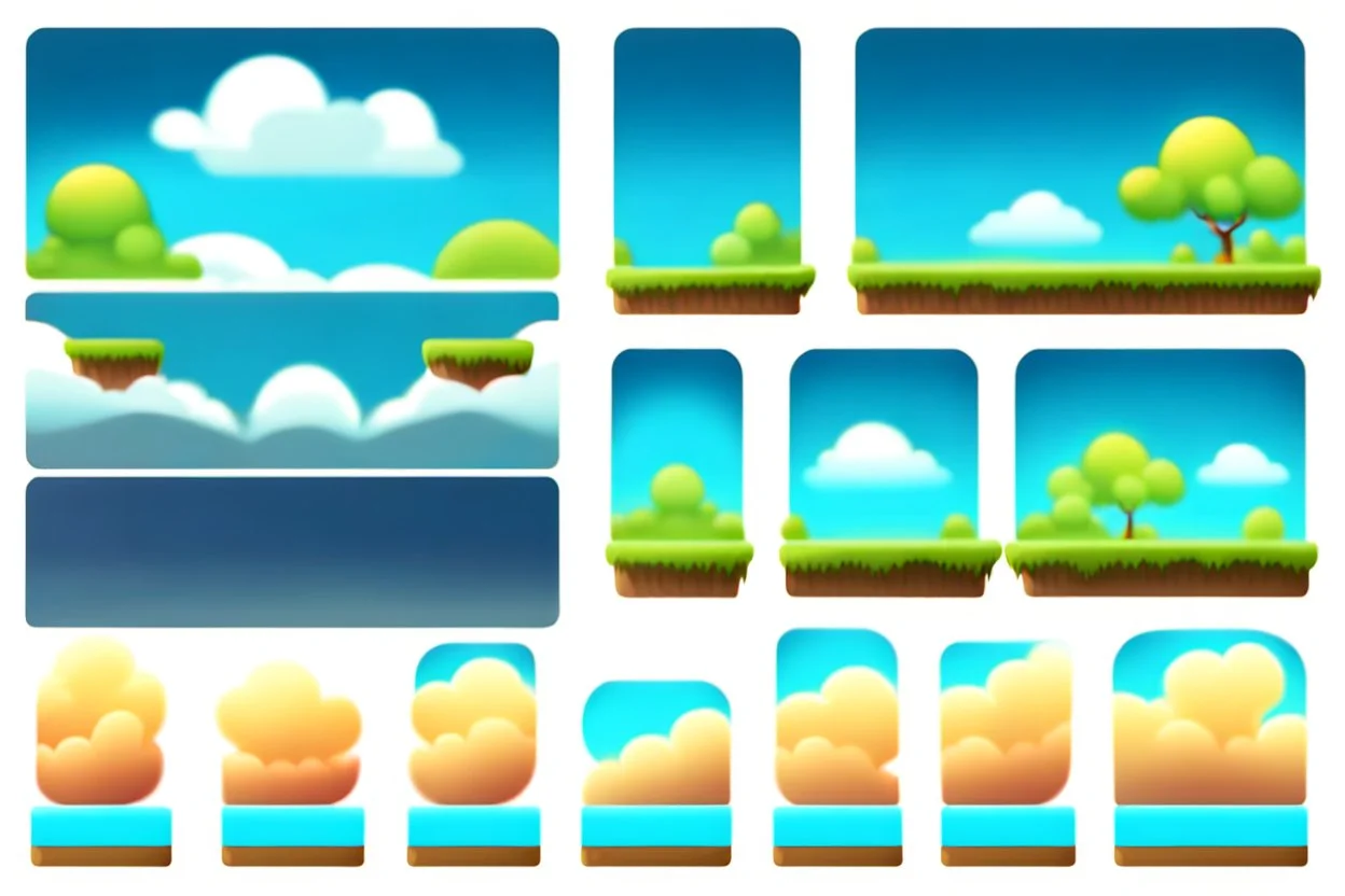 parallax clouds and sky background for 2d horizontal platformer