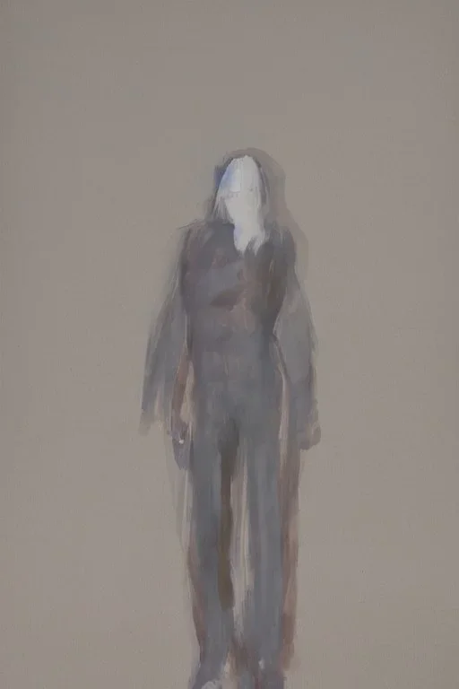 Full body portrait, painting, medium shot lady volumetric cement