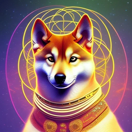 Pleiadean shiba inu sacred geometry