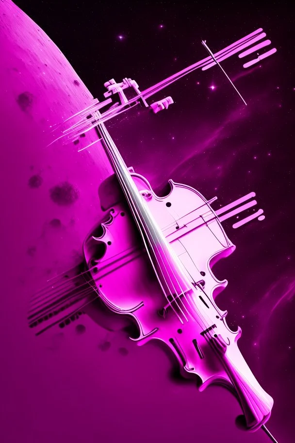 Space shuttle violin magenta