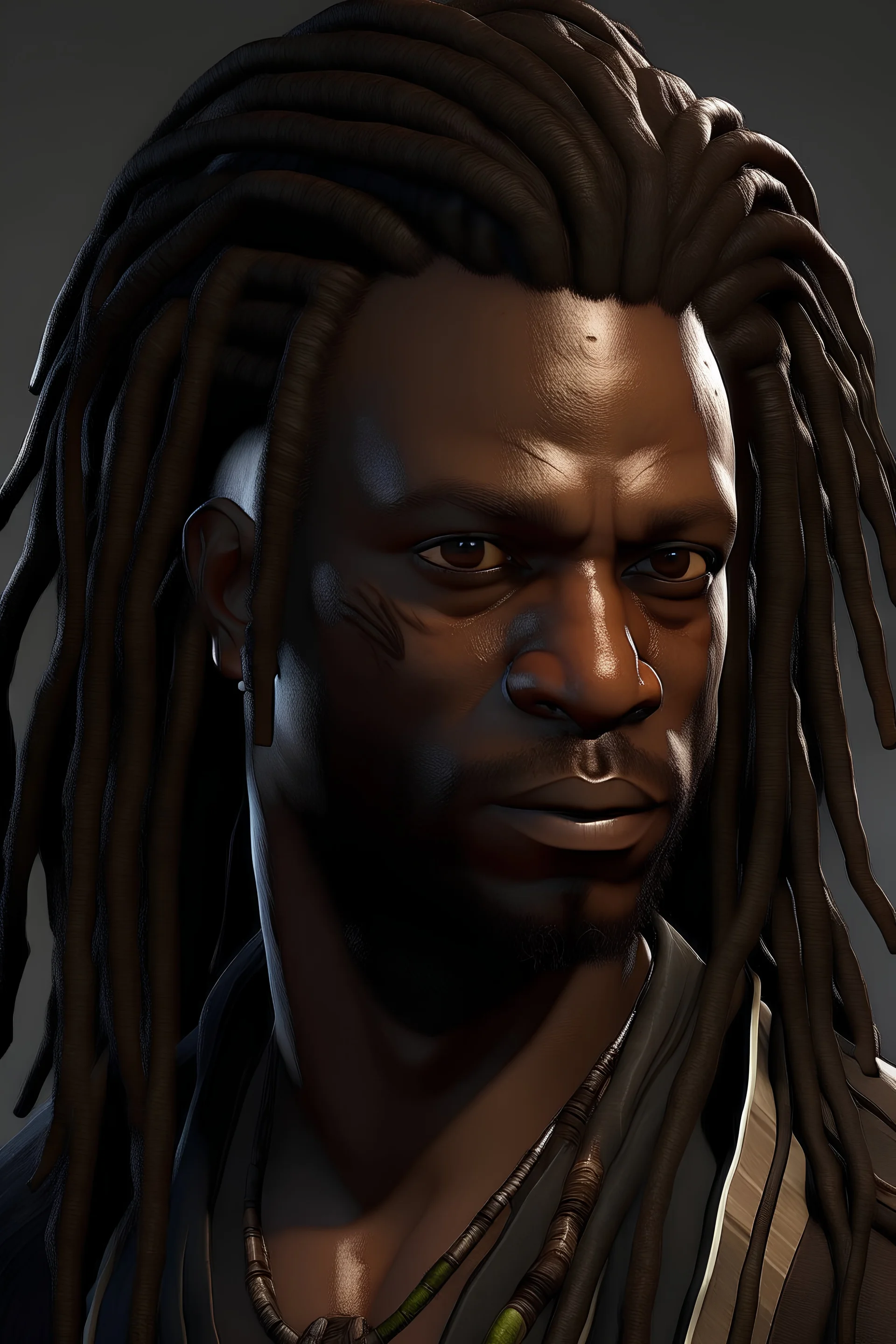 can you make a black skin male character with dreads