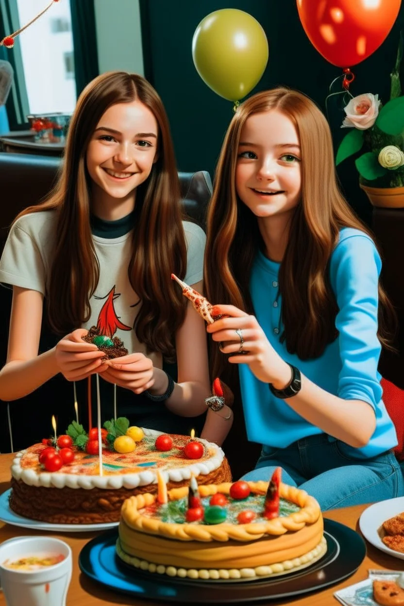 17. yaş doğum günü kutlayan 2 kız