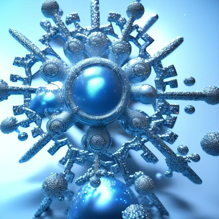  octane render, high detail, snowflake, macro