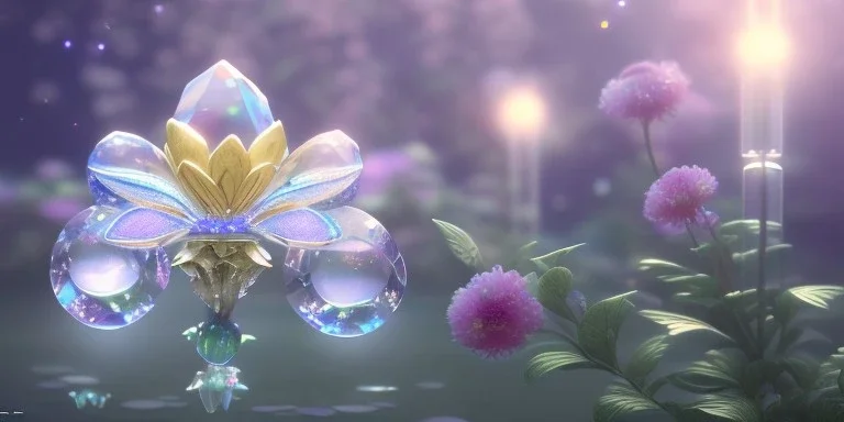 crystal subtle flower in a galactic ambiance beautiful fairy, transparent, delicate colors, in the foreground, full of details, smooth，soft light atmosphere, light effect，vaporwave colorful, concept art, smooth, extremely sharp detail, finely tuned detail, ultra high definition, 8 k, unreal engine 5, ultra sharp focus