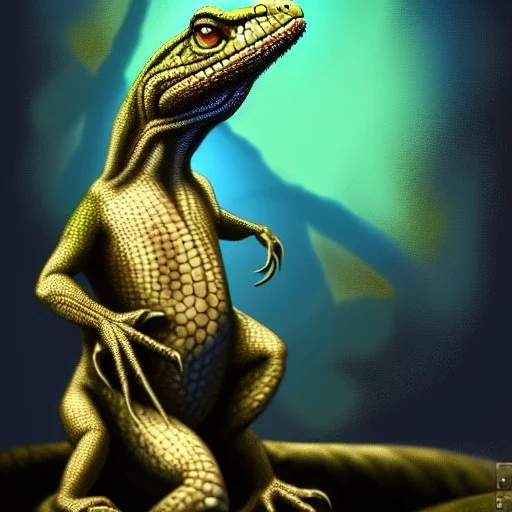 ultra detailed fullbody portrait of Dr Curt Connors The Lizard, extremely detailed digital painting, extremely detailed face,crystal clear eyes, in the style of robert e howard and pablo oliveira and Ken Kelley and Keith Parkinson , mystical colors, perfectly centered image, perfect composition, rim light, beautiful lighting,8k, stunning scene, raytracing