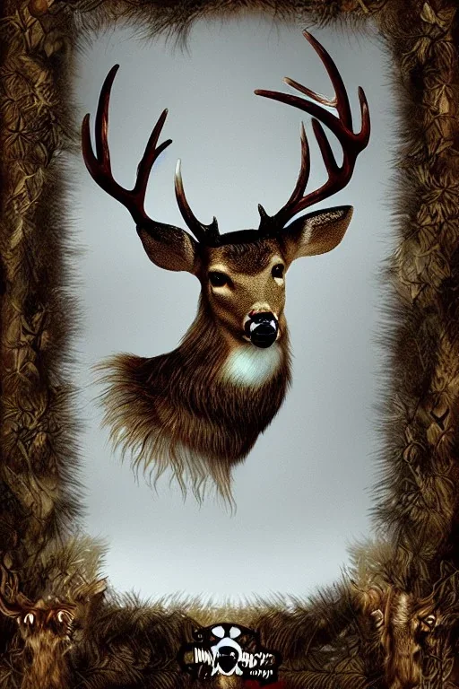 fur and bone deer god mythic forest