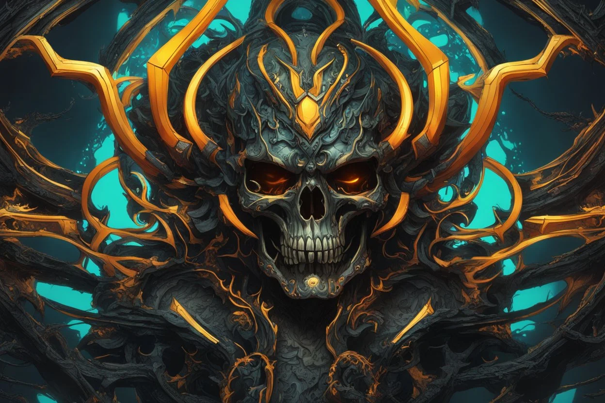 grendel skull machine in 8k solo leveling shadow artstyle, spider them, neon effect, magic circle, full body, apocalypse, cover eyes, intricate details, highly detailed, high details, detailed portrait, masterpiece,ultra detailed, ultra quality