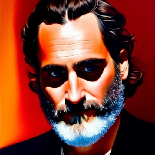 Ultra detailed fullbody Portrait in oil on canvas of Joaquin Phoenix ,extremely detailed digital painting, extremely detailed face, crystal clear eyes, mystical colors ,perfectly centered image, perfect composition, rim light, beautiful lighting,masterpiece ,16k, stunning scene, raytracing, anatomically correct, in the style of Simon Bisley and uncannyknack and caravaggio and Seung Eun Kim and Steve Jung Jeehyung Lee.