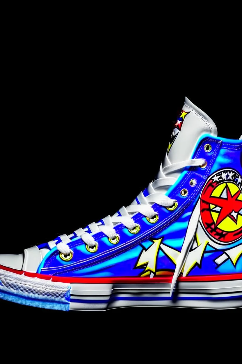 A converse sneaker, superman animation all over sneaker