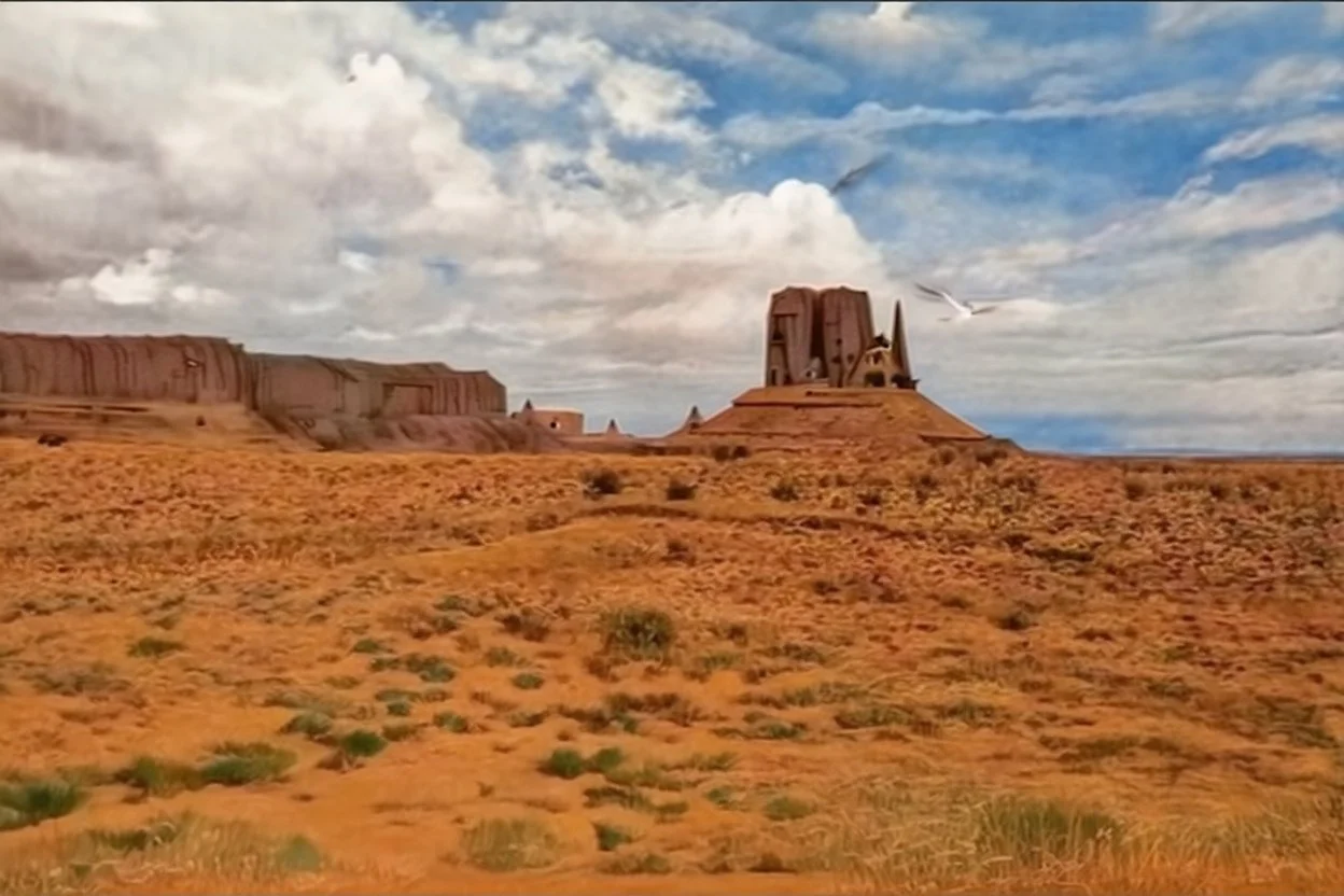 Richly textured Hieronymus Bosch, Catrin Welz-Stein, William Turner, Zdzisław Beksiński, Jacek Yerka oil on canvas zentangle line art style mix, surreal frosted fantasyland winter oceanscape, hoarfrost on trees, high grasses, snow and cottages, withered flowers, pale sunrise; paint splatter, beautiful vibrant colors, reflections, SK, flying seagulls, dramatic clouds, snowfall.