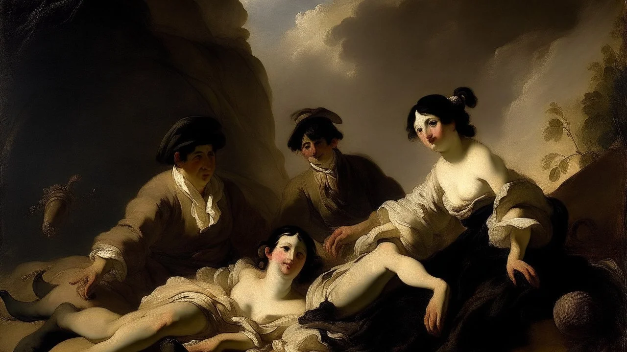 Generates an image based on the theme and pictorial style of Francisco de Goya