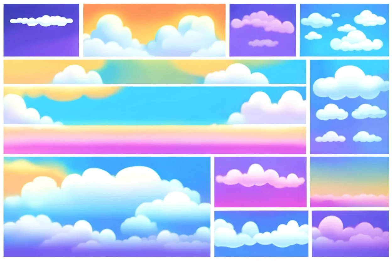 parallax clouds and sky background for 2d horizontal platformer