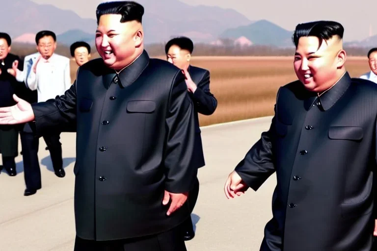 Kim jong un flippung middle finger