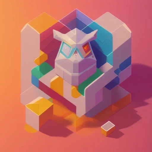 isometric clean art of super cute nonster, soft lighting, soft pastel gradients, high definition, 3d icon clay render, blender 3d