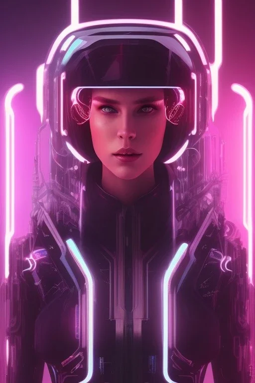 cyberpunk, head, women, portrai, tron, visor