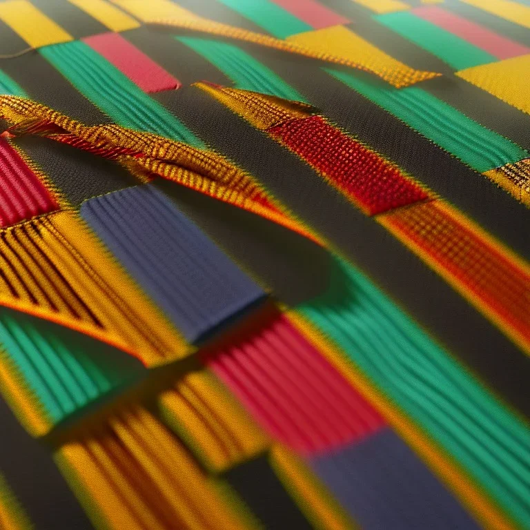 kente, thread, embroidery, cinema 4d render, high detail