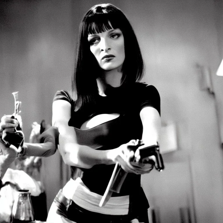 Pulp Fiction movie, scene, mia, uma thurman