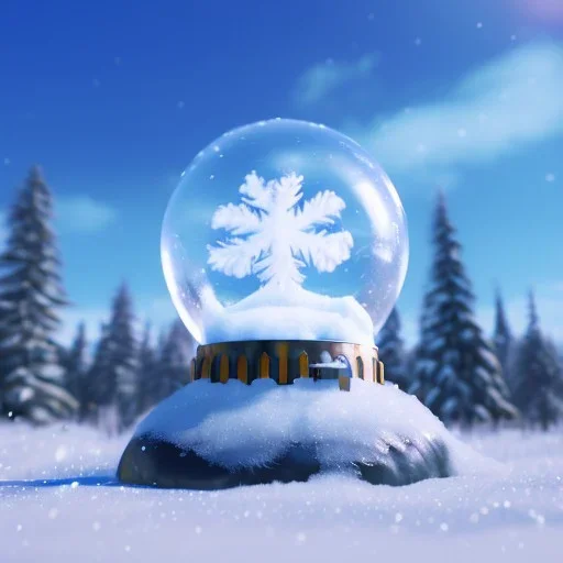 Kar küresi, unreal engine 5, 8k