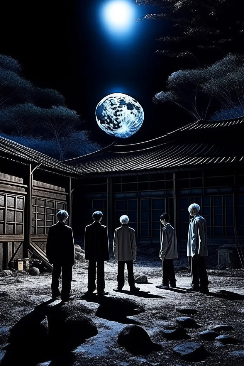 THE MOON HIDDEN SHADOWY FIGURES in old abandoned theme park meeting big brother STYLE OF HIROKU OGAI