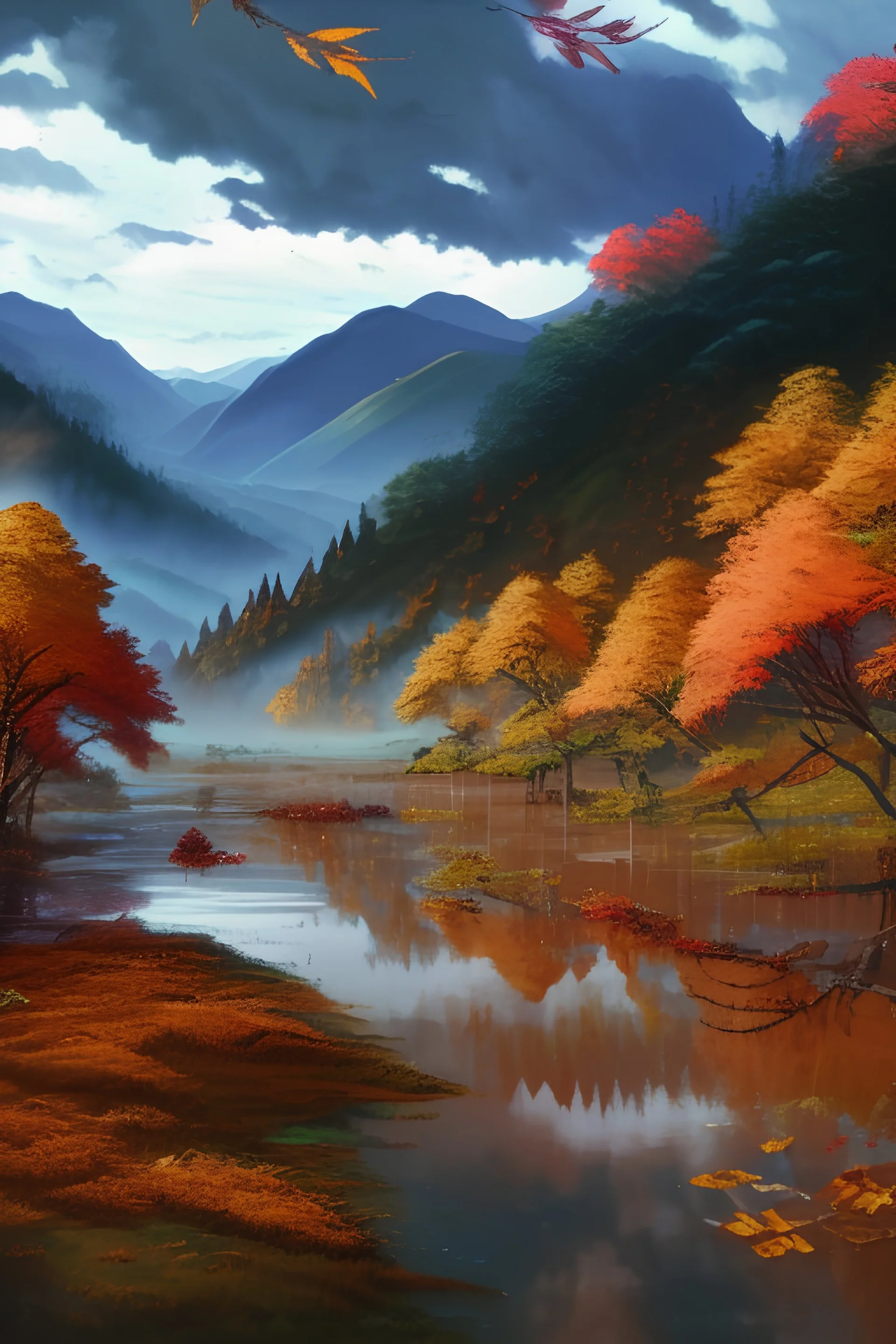 空山新雨后，天气晚来秋。 明月松间照，清泉石上流