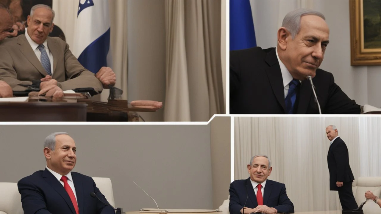 نتنياهو بدبك مع حمار