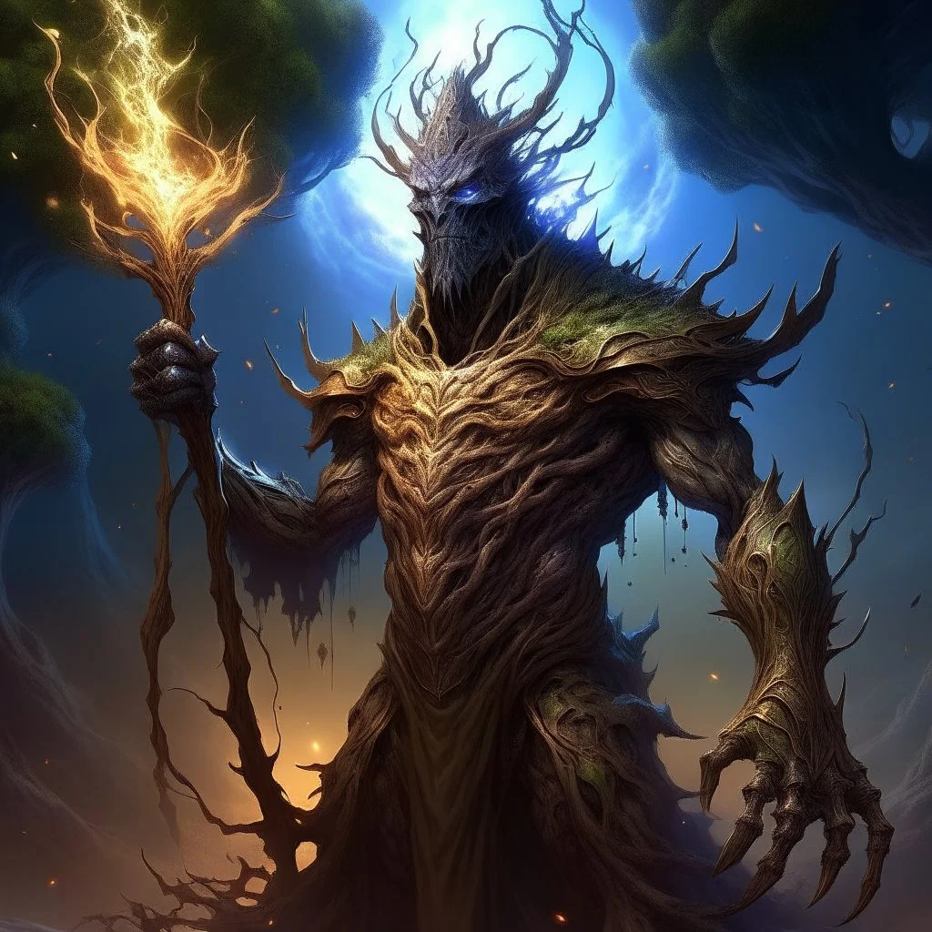 God-like man A tree creature with infinite power A tree creature with infinite power