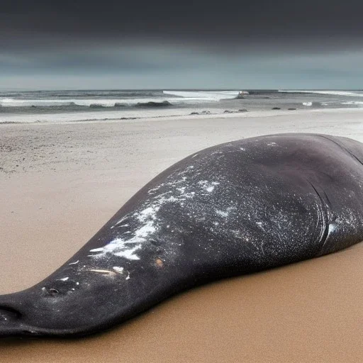 photograph of beautiful sperm whale washed up on shore, lifeless, debris, foamy wave, sand, rock, 8k resolution, high-quality, fine-detail, detailed matte, photography, illustration, digital art, brian froud, howard lyon, selina french, anna dittmann, annie stokes, lisa parker, greg rutowski,