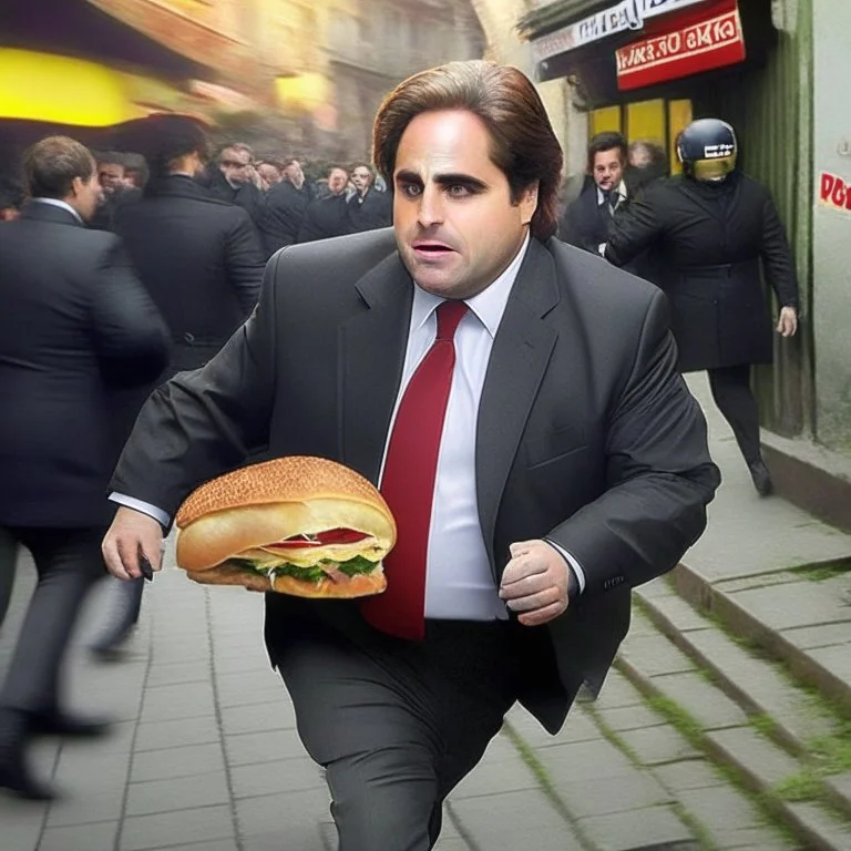 Lacalle Pou stealing a choripan