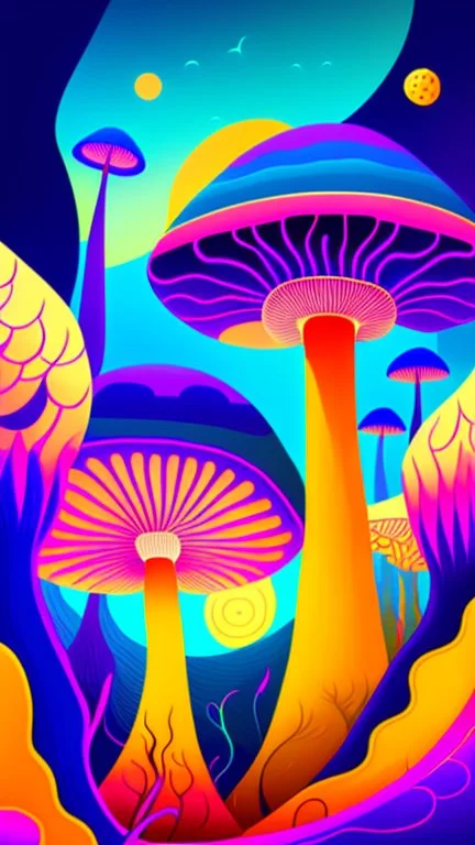 camoes art style inspired by Jonny Hatt Kean, abstract alien mushroom world drawing, surreal Abstract Background, Ethereal Mood. naif Alejandro Torres style. Hyperrealistic detailed, flat, vector illustration, Storybook Illustration, made of wire, pencil sketch, DAIM