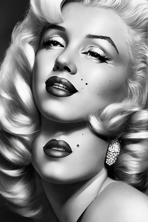 Marilyn Monroe, photorealistic illustration, 4k