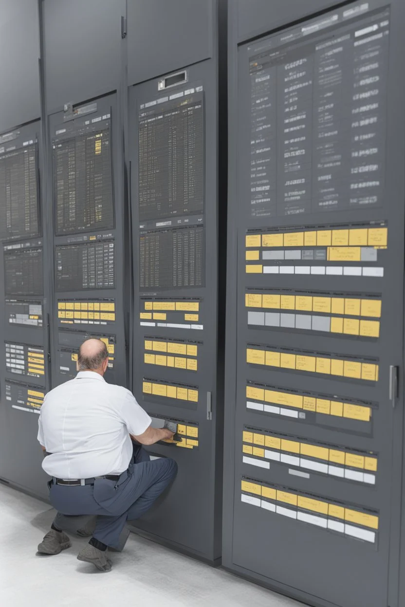 operators looking at a huge maintenance schedule