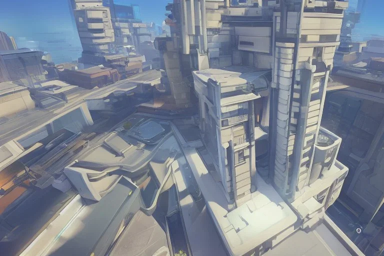 architecture concept in overwatch,vertical view