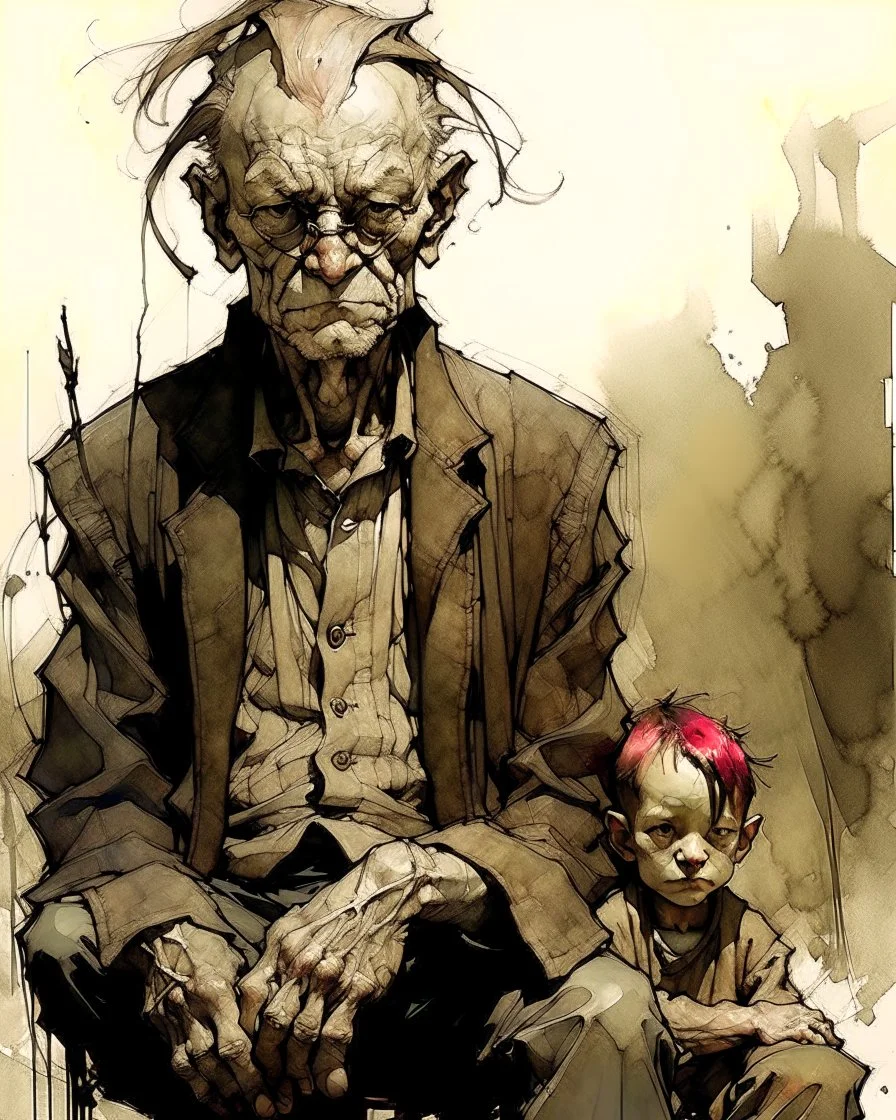 old man, young boy, Alex Maleev , Arthur Rackham