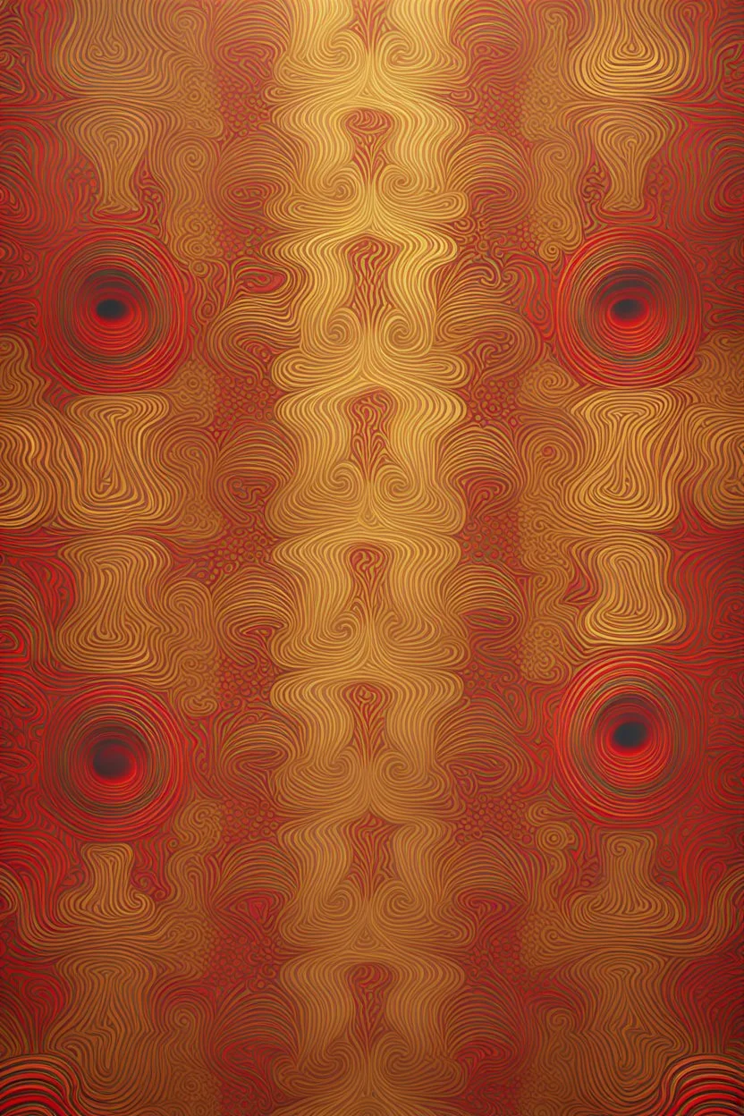 LSD induced wallpaper in gold and red