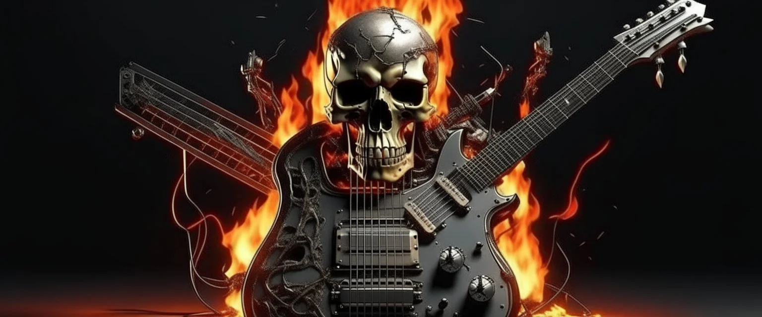 4K. REALISTIC FULL DETAILS. LOGO EMISSION DE RADIO HARDROCK FIRESTARTER TERMINATOR.