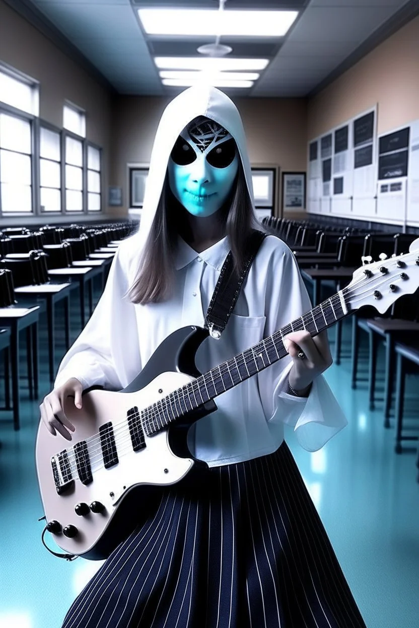 Ghost guitar girl in high school