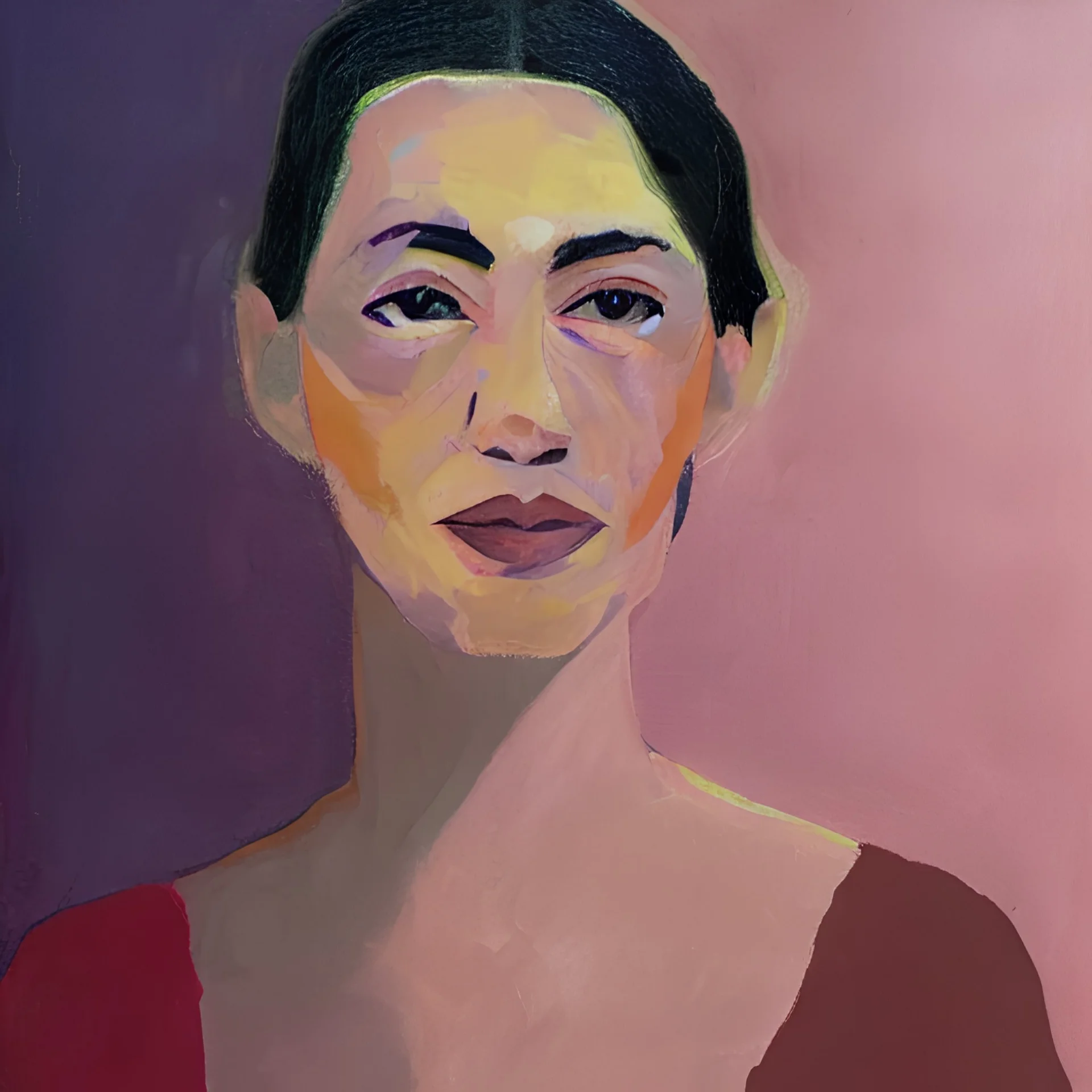 portrait of a woman in Laura Mercado style