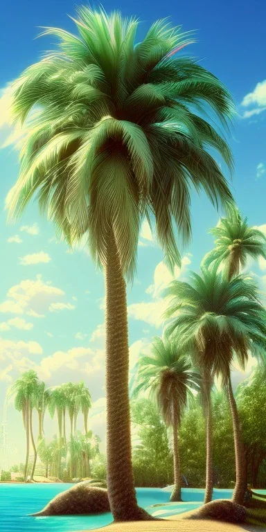 1980's aesthetic vaporwave Palm tree