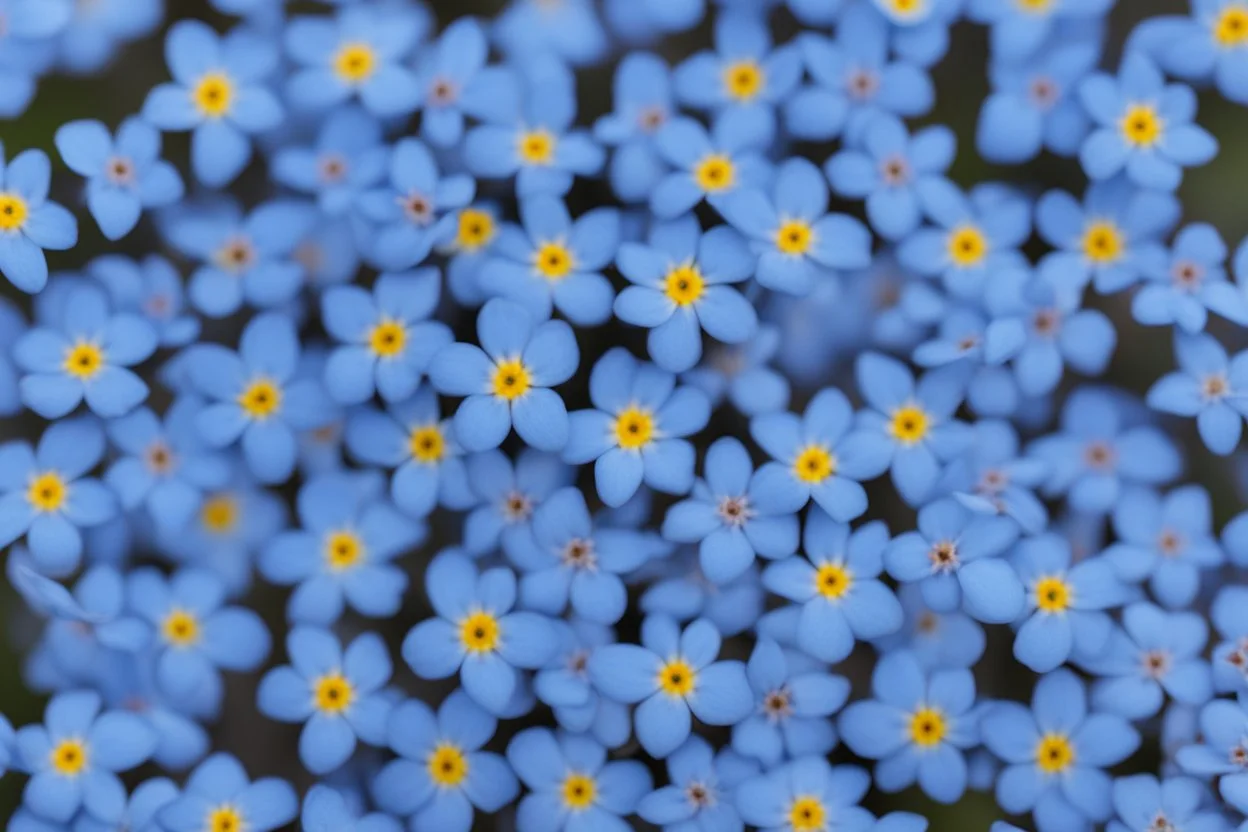 top view pattern of forget-me-not flowers