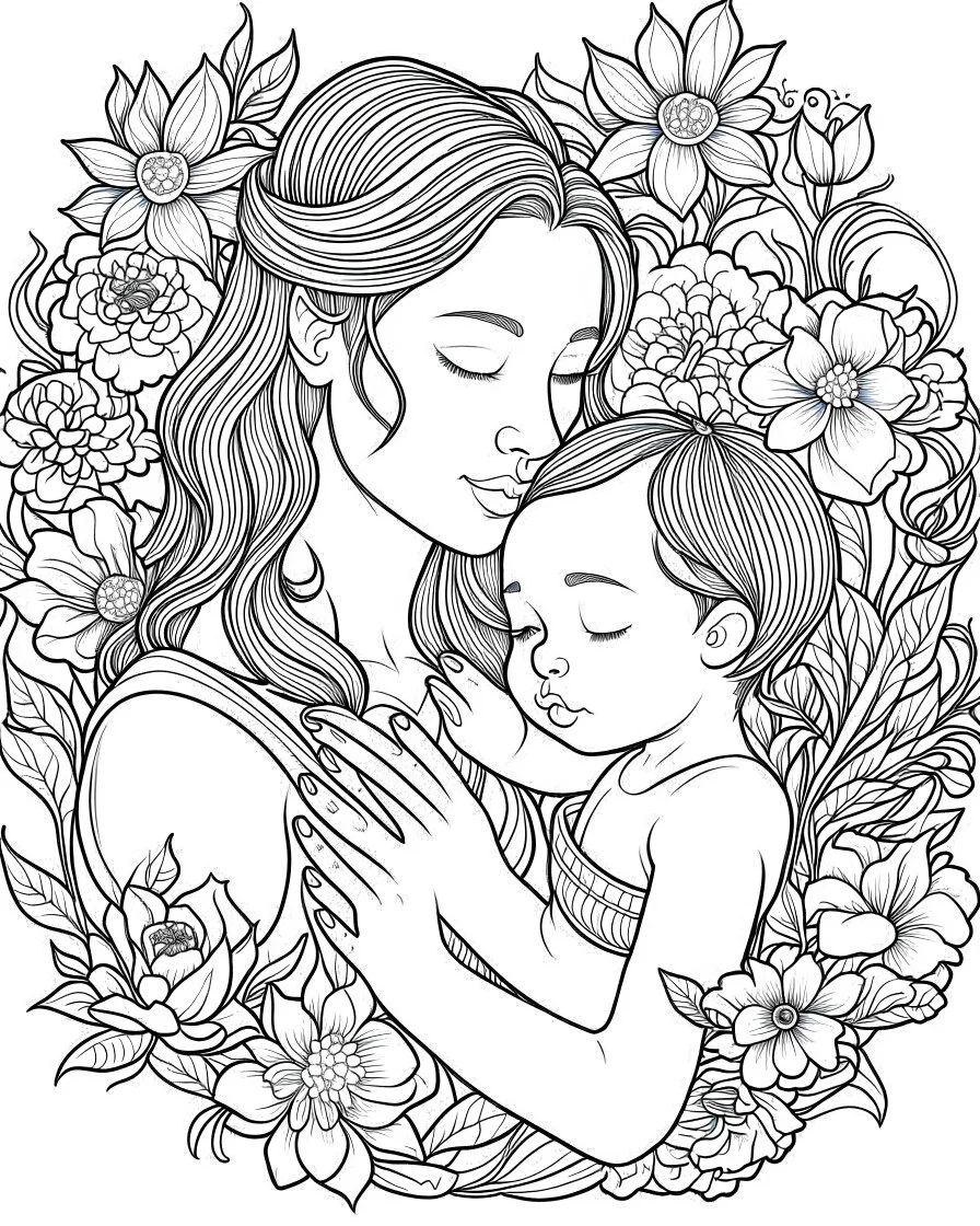 mothers day coloring