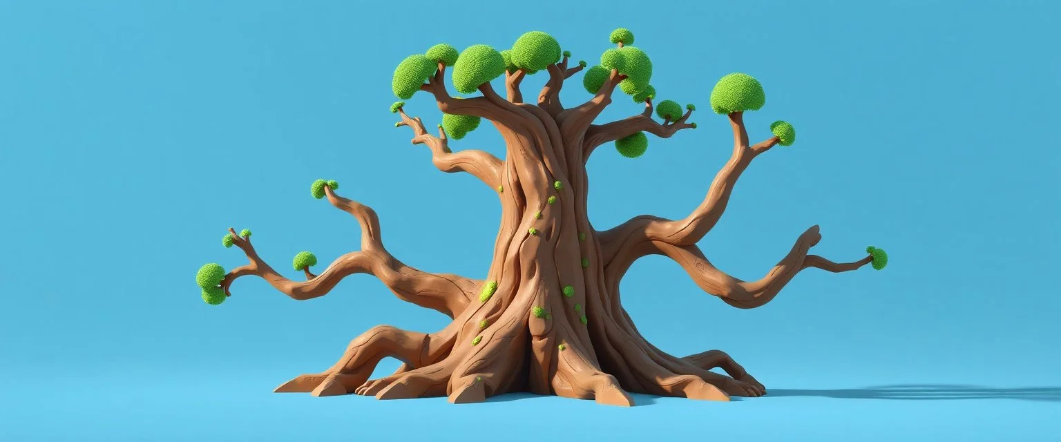 hi poly Tree Guardian T-pose just the character and simple background