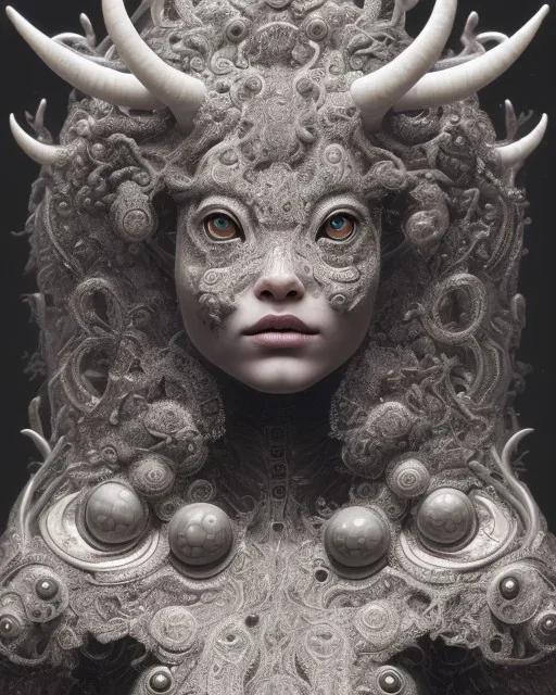 Insanely detailed photograph of An elaborate beautiful cow goddess intricate glowing skin eyes black and white spotted fur dress intricate face hair lashes hyperdetailed painting by Ismail Inceoglu Huang Guangjian and Dan Witz CGSociety ZBrush Central fantasy art album cover art 4K 64 megapixels 8K resolution HDR Greek shiny space colours jewelry celestial hair eyes light