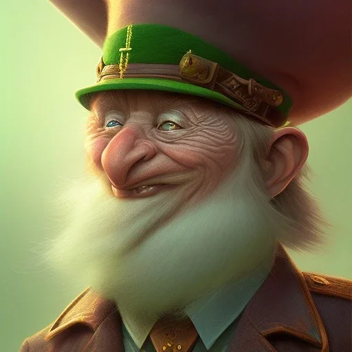 a Portrait of Leprechaun as illustration by reg Rutkowski,Craig Mullins