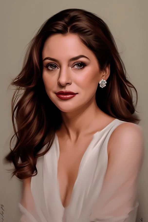 Extremely rich female actress portrait