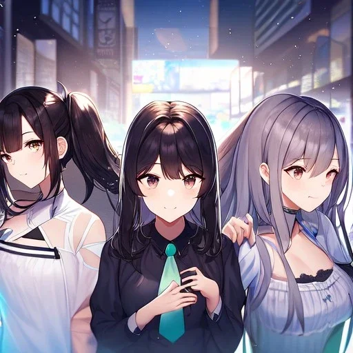 Clear focus,High resolution, five girls