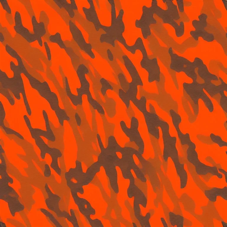 a highly detailed oil painting of seamless camouflage pattern, orange color palate