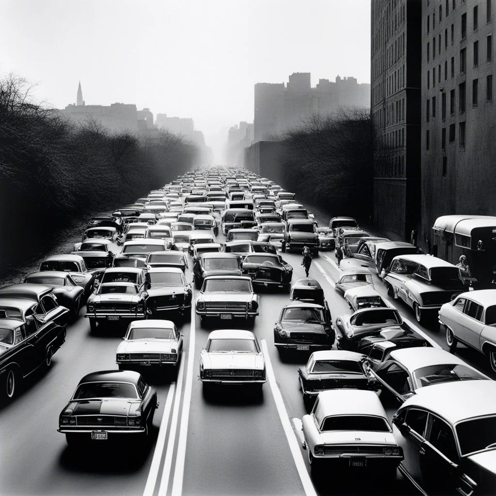 traffic jam by helmut newton