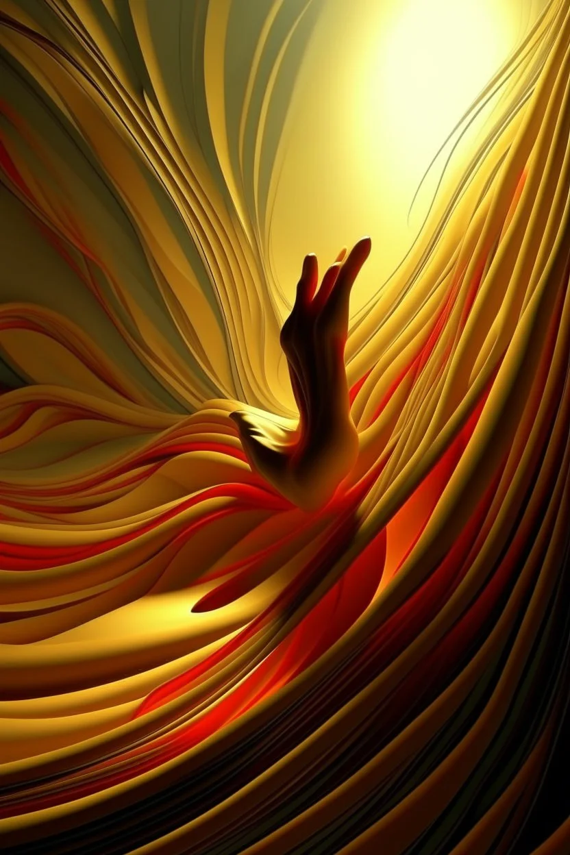 cartoon gold orange light yellow red abstract 3D wallpaper